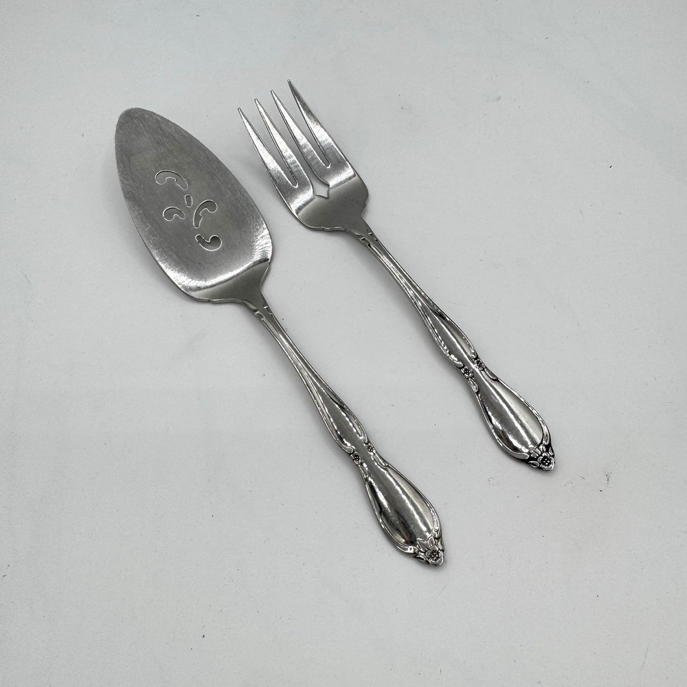 Oneida Chatelaine Serving Pieces Community‎ Stainless Flatware Set of 2 Fork Pie